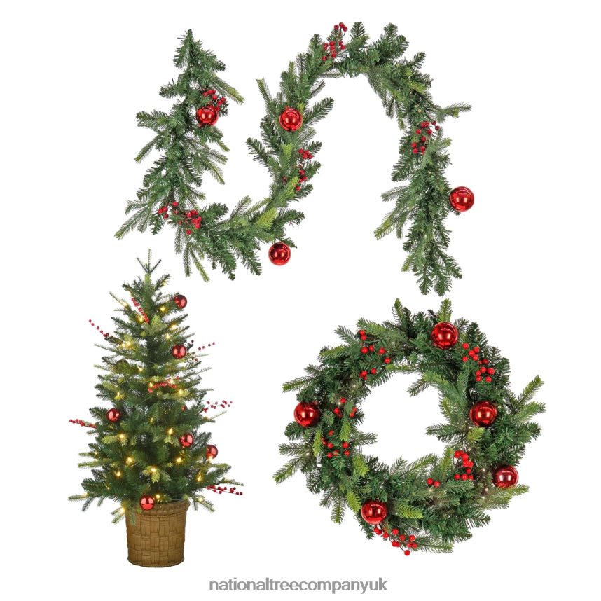Greenery | National Tree Company First Traditions Scotch Creek Fir Pre-Lit Assortment F2L4F515